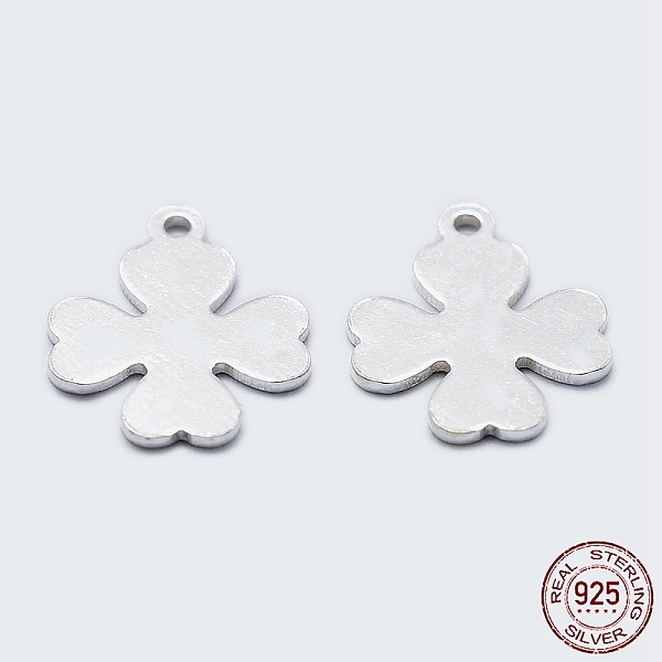 PandaHall 925 Sterling Silver Charms, Clover, with S925 Stamp, Silver, 12x10x0.8mm, Hole: 1mm Sterling Silver Clover
PandaHall 925 Sterling Silver Charms, Clover, with S925 Stamp, Silver, 12x10x0.8mm, Hole: 1mm Sterling Silver Clover
