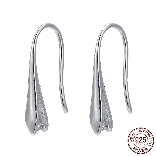 PandaHall Rhodium Plated 925 Sterling Silver Earring Hooks, with 925 Stamp, Platinum, 18.5x5x3mm, 20 Gauge, Pin: 0.8mm Sterling Silver
PandaHall Rhodium Plated 925 Sterling Silver Earring Hooks, with 925 Stamp, Platinum, 18.5x5x3mm, 20 Gauge, Pin: 0.8mm Sterling Silver