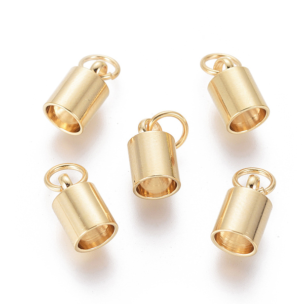 PandaHall 201 Stainless Steel Cord Ends, End Caps, Column, Golden, 10x6mm, Hole: 4mm, Inner Diameter: 5mm 201 Stainless Steel
PandaHall 201 Stainless Steel Cord Ends, End Caps, Column, Golden, 10x6mm, Hole: 4mm, Inner Diameter: 5mm 201 Stainless Steel
