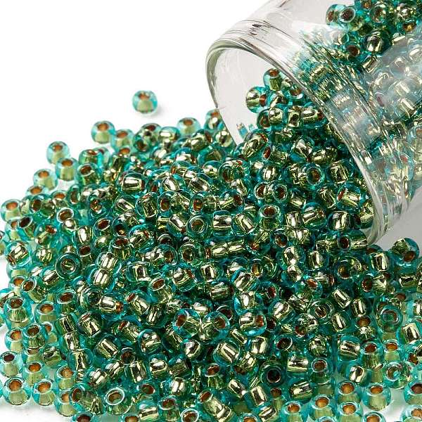 PandaHall TOHO Round Seed Beads, Japanese Seed Beads, (755) 24K Gold Lined Light Aqua, 8/0, 3mm, Hole: 1mm, about 10000pcs/pound Glass Cyan
PandaHall TOHO Round Seed Beads, Japanese Seed Beads, (755) 24K Gold Lined Light Aqua, 8/0, 3mm, Hole: 1mm, about 10000pcs/pound Glass Cyan