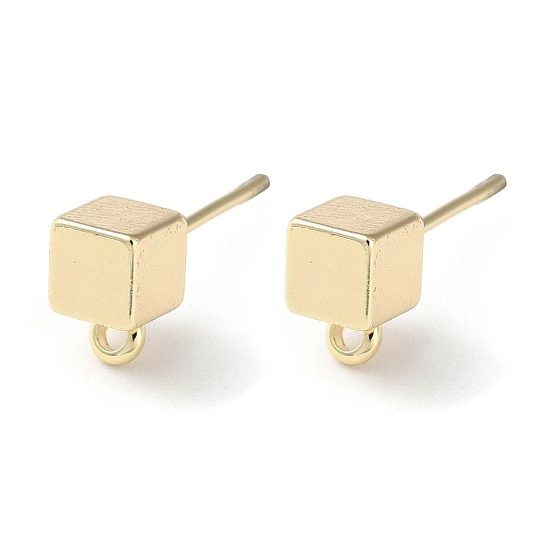 PandaHall Brass Stud Earring Findings, with Horizontal Loop, Cube, Real 18K Gold Plated, 8x5mm, Hole: 1.5mm, Pin: 0.7mm Brass Cube
PandaHall Brass Stud Earring Findings, with Horizontal Loop, Cube, Real 18K Gold Plated, 8x5mm, Hole: 1.5mm, Pin: 0.7mm Brass Cube