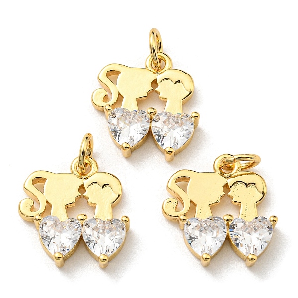 PandaHall Brass with Cubic Zirconia Pendants, Long-Lasting Plated, Lead Free & Cadmium Free, Human with Heart Charm, Real 18K Gold Plated..., Clear
PandaHall Brass with Cubic Zirconia Pendants, Long-Lasting Plated, Lead Free & Cadmium Free, Human with Heart Charm, Real 18K Gold Plated..., Clear