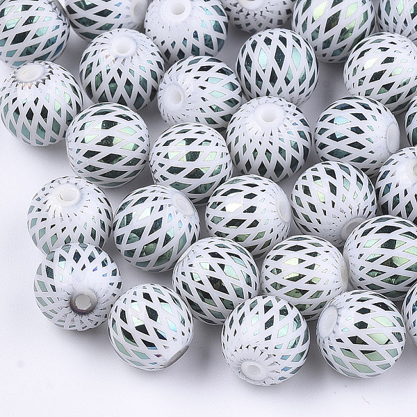 PandaHall Electroplate Glass Beads, Round with Rhombus Pattern, Cadet Blue, 8~8.5mm, Hole: 1.5mm Glass Round Blue
PandaHall Electroplate Glass Beads, Round with Rhombus Pattern, Cadet Blue, 8~8.5mm, Hole: 1.5mm Glass Round Blue