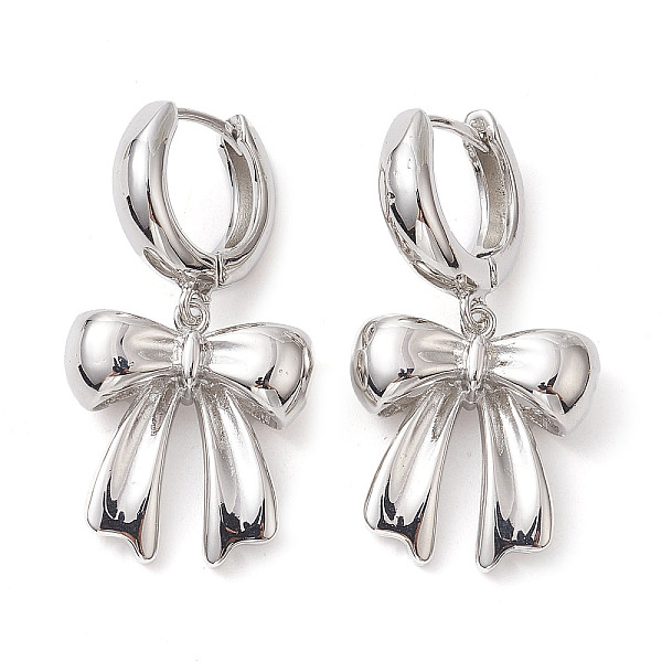 PandaHall Bowknot Brass Dangle Hoop Earrings, Long-Lasting Plated, Lead Free & Cadmium Free, Platinum, 35x18.5mm Brass Bowknot
PandaHall Bowknot Brass Dangle Hoop Earrings, Long-Lasting Plated, Lead Free & Cadmium Free, Platinum, 35x18.5mm Brass Bowknot