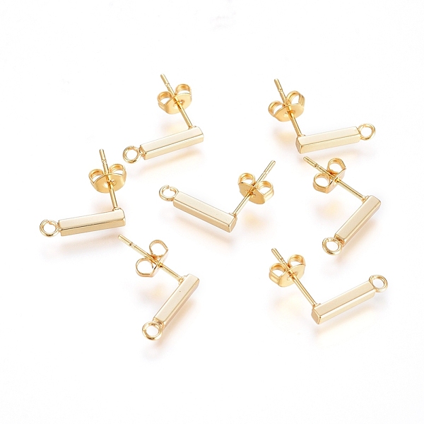PandaHall Brass Stud Earring Finding, Long-Lasting Plated, with Loop and Ear Nuts, Strip, Real 18K Gold Plated, 13x2x2mm, Hole: 1.6mm, Pin...
PandaHall Brass Stud Earring Finding, Long-Lasting Plated, with Loop and Ear Nuts, Strip, Real 18K Gold Plated, 13x2x2mm, Hole: 1.6mm, Pin...