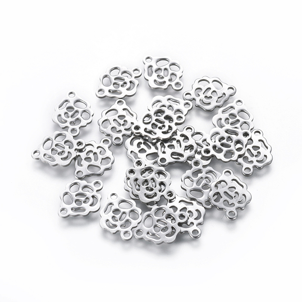 PandaHall 201 Stainless Steel Links connectors, Rose, Stainless Steel Color, 14x11x1mm, Hole: 1.4mm 201 Stainless Steel Flower
PandaHall 201 Stainless Steel Links connectors, Rose, Stainless Steel Color, 14x11x1mm, Hole: 1.4mm 201 Stainless Steel Flower