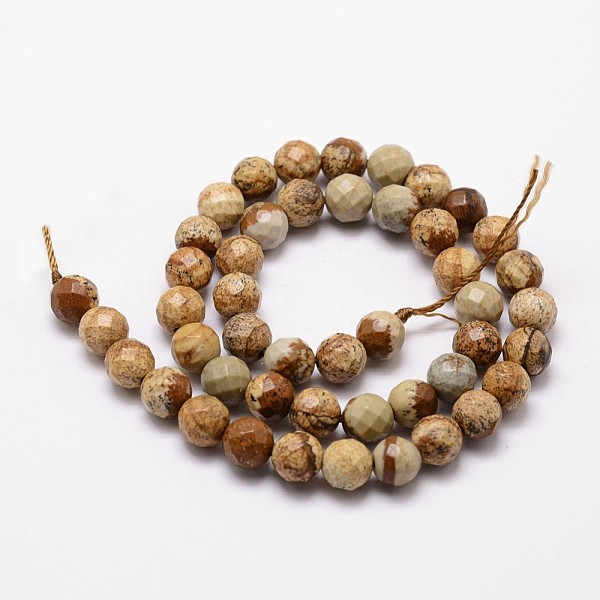 PandaHall Natural Picture Jasper Beads Strands, Faceted, Round, 4mm, Hole: 1mm, about 96pcs/strand, 14.9 inch~15.1 inch Picture Jasper Round..., Gold
PandaHall Natural Picture Jasper Beads Strands, Faceted, Round, 4mm, Hole: 1mm, about 96pcs/strand, 14.9 inch~15.1 inch Picture Jasper Round..., Gold