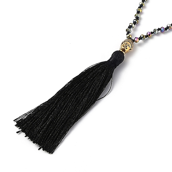 PandaHall Personalized Dual-use Items, Four Loops Wrap Bracelets or Necklaces, with Electroplate Glass Beads, Alloy Buddha Head Beads and..., Black
PandaHall Personalized Dual-use Items, Four Loops Wrap Bracelets or Necklaces, with Electroplate Glass Beads, Alloy Buddha Head Beads and..., Black