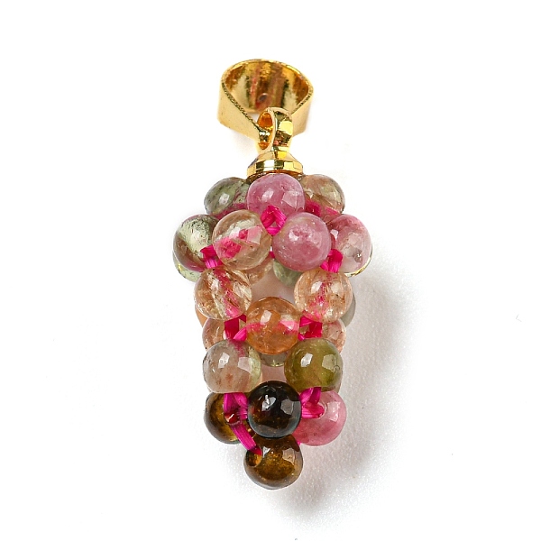 PandaHall Natural Tourmaline Round Cluster Pendants, Grape Charms with Alloy Snap on Bails and Elastic Rope, Golden, 18.5x9.5mm, Hole...
PandaHall Natural Tourmaline Round Cluster Pendants, Grape Charms with Alloy Snap on Bails and Elastic Rope, Golden, 18.5x9.5mm, Hole...