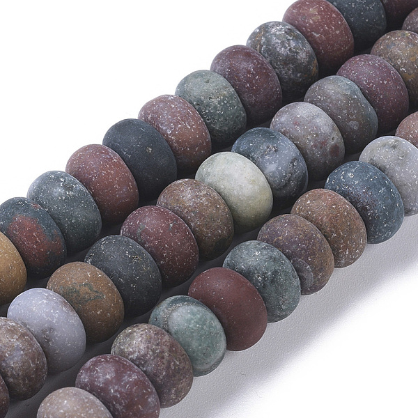 PandaHall Natural Ocean Jasper Beads Strands, Frosted, Rondelle, 10x6mm, Hole: 0.8mm, about 64pcs/strand, 14.96 inch(38cm) Ocean Jasper...
PandaHall Natural Ocean Jasper Beads Strands, Frosted, Rondelle, 10x6mm, Hole: 0.8mm, about 64pcs/strand, 14.96 inch(38cm) Ocean Jasper...