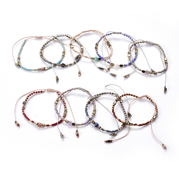 PandaHall Nylon Thread Braided Bead Bracelets, with Non-Magnetic Synthetic Hematite, Natural Gemstone and Glass Seed Beads, Mixed Color..., Multicolor
PandaHall Nylon Thread Braided Bead Bracelets, with Non-Magnetic Synthetic Hematite, Natural Gemstone and Glass Seed Beads, Mixed Color..., Multicolor