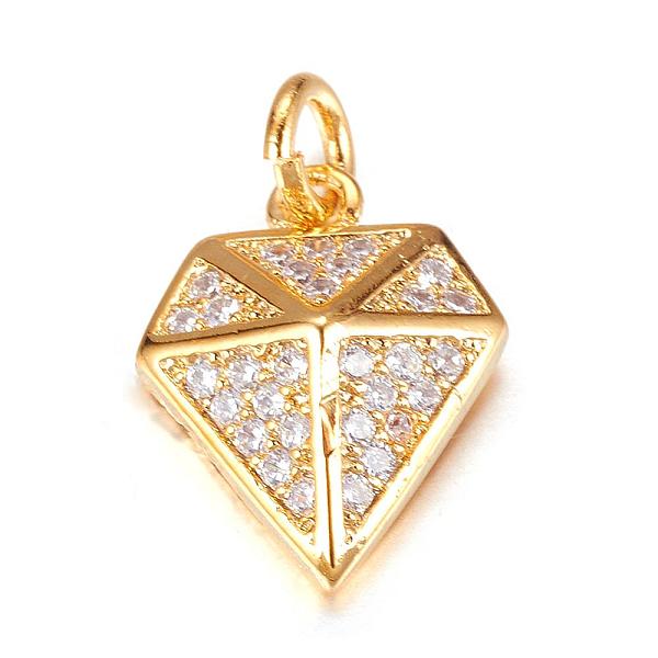 PandaHall Brass Micro Pave Cubic Zirconia Charms, Diamond, Golden, 14.5x12x4mm, Hole: 3mm Brass+Cubic Zirconia Diamond
PandaHall Brass Micro Pave Cubic Zirconia Charms, Diamond, Golden, 14.5x12x4mm, Hole: 3mm Brass+Cubic Zirconia Diamond