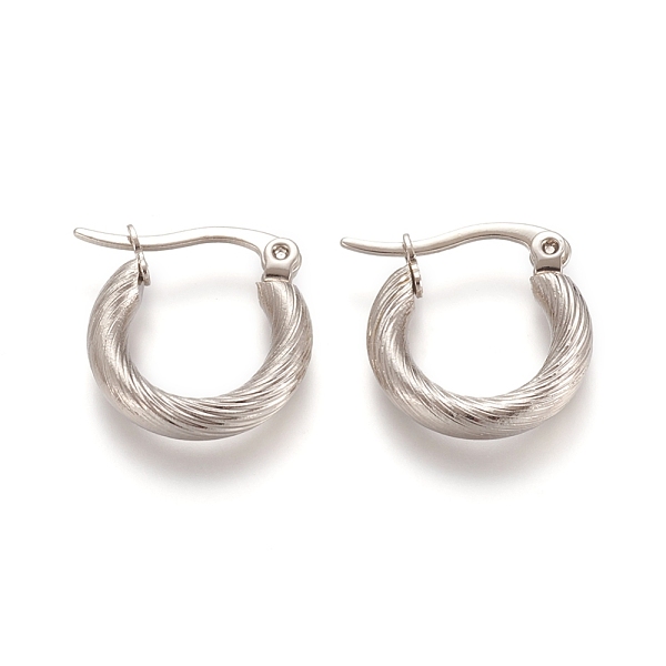 PandaHall 304 Stainless Steel Geometric Hoop Earrings, Hypoallergenic Earrings, Twist Ring, Stainless Steel Color, 15~17x3mm, 9 Gauge, Pin...
PandaHall 304 Stainless Steel Geometric Hoop Earrings, Hypoallergenic Earrings, Twist Ring, Stainless Steel Color, 15~17x3mm, 9 Gauge, Pin...