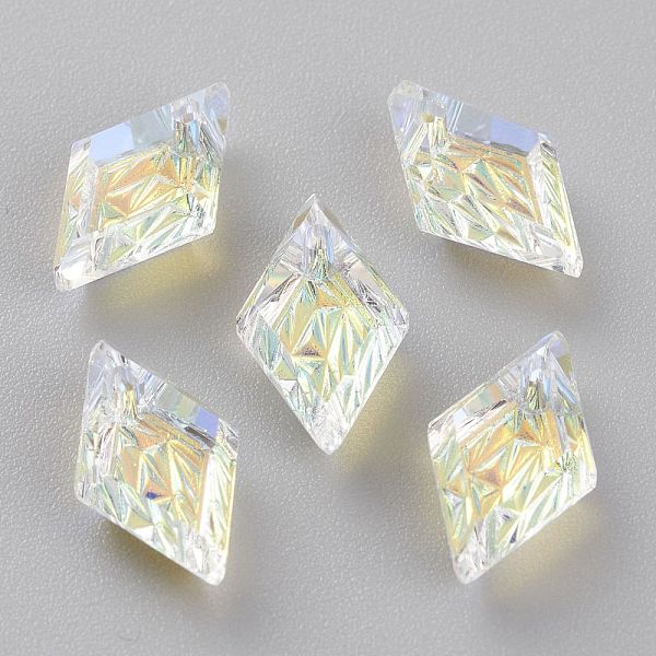 PandaHall Embossed Glass Rhinestone Pendants, Rhombus, Faceted, Crystal AB, 13x8x4.2mm, Hole: 1.2mm Glass Rhombus Clear
PandaHall Embossed Glass Rhinestone Pendants, Rhombus, Faceted, Crystal AB, 13x8x4.2mm, Hole: 1.2mm Glass Rhombus Clear