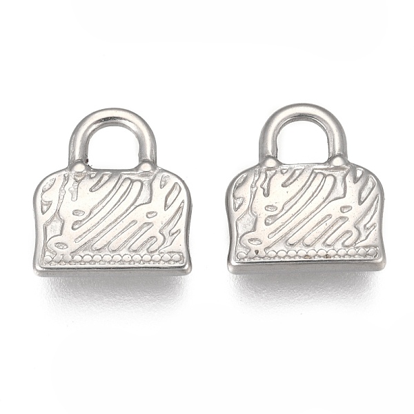 PandaHall 304 Stainless Steel Pendants, Textured, Hand Bag, Stainless Steel Color, 12x11x2.5mm, Hole: 3X3mm 304 Stainless Steel Bag
PandaHall 304 Stainless Steel Pendants, Textured, Hand Bag, Stainless Steel Color, 12x11x2.5mm, Hole: 3X3mm 304 Stainless Steel Bag