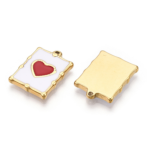 PandaHall Vacuum Plating 201 Stainless Steel Enamel Pendants, Real 18K Gold Plated, Rectangle with Heart Charm, FireBrick, 20.5x15x2.5mm..., Red
PandaHall Vacuum Plating 201 Stainless Steel Enamel Pendants, Real 18K Gold Plated, Rectangle with Heart Charm, FireBrick, 20.5x15x2.5mm..., Red