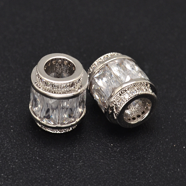 PandaHall Column Brass Micro Pave Cubic Zirconia Large Hole Beads, Cadmium Free & Nickel Free & Lead Free, Real Platinum Plated, Clear...
PandaHall Column Brass Micro Pave Cubic Zirconia Large Hole Beads, Cadmium Free & Nickel Free & Lead Free, Real Platinum Plated, Clear...