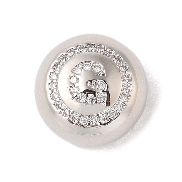 PandaHall Rack Plating Brass & Cubic Zirconia Pendants, Cadmium Free & Lead Free, Long-Lasting Plated, Flat Round with Letter, Letter G..., Clear
PandaHall Rack Plating Brass & Cubic Zirconia Pendants, Cadmium Free & Lead Free, Long-Lasting Plated, Flat Round with Letter, Letter G..., Clear
