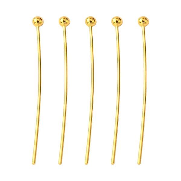 PandaHall Brass Ball Head pins, Cadmium Free & Lead Free, Golden, 25x0.5mm, 24 Gauge, Head: 2mm, about 781pcs/50g Brass
PandaHall Brass Ball Head pins, Cadmium Free & Lead Free, Golden, 25x0.5mm, 24 Gauge, Head: 2mm, about 781pcs/50g Brass