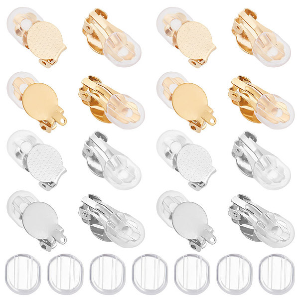 PandaHall Beebeecraft 24Pcs 4 Style 304 Stainless Steel Flat Round Clip-on Earring Settings, with 48Pcs Round Flat Pad, Golden & Stainless...
PandaHall Beebeecraft 24Pcs 4 Style 304 Stainless Steel Flat Round Clip-on Earring Settings, with 48Pcs Round Flat Pad, Golden & Stainless...