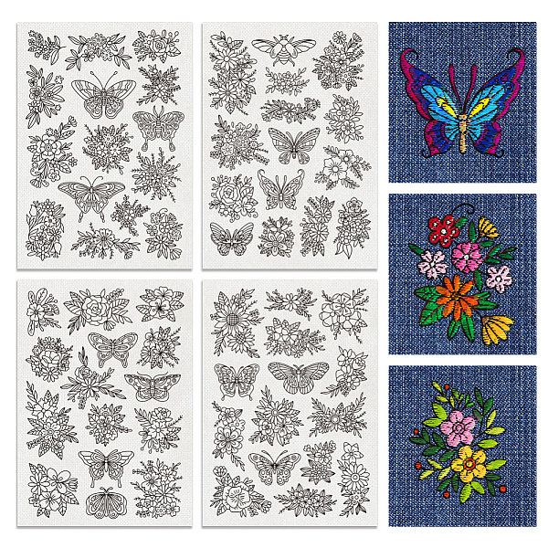 PandaHall 4 Sheets 11.6x8.2 Inch Stick and Stitch Embroidery Patterns, Non-woven Fabrics Water Soluble Embroidery Stabilizers, Butterfly...
PandaHall 4 Sheets 11.6x8.2 Inch Stick and Stitch Embroidery Patterns, Non-woven Fabrics Water Soluble Embroidery Stabilizers, Butterfly...