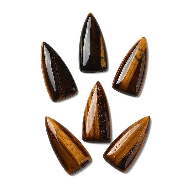 PandaHall Natural Tiger Eye Cabochons, Triangle, 40~40.5x18.5x6~6.5mm Tiger Eye Triangle
PandaHall Natural Tiger Eye Cabochons, Triangle, 40~40.5x18.5x6~6.5mm Tiger Eye Triangle