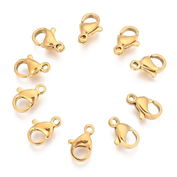 PandaHall 304 Stainless Steel Lobster Claw Clasps, Golden, 10x7x3mm, Hole: 1.2mm 304 Stainless Steel Others
PandaHall 304 Stainless Steel Lobster Claw Clasps, Golden, 10x7x3mm, Hole: 1.2mm 304 Stainless Steel Others