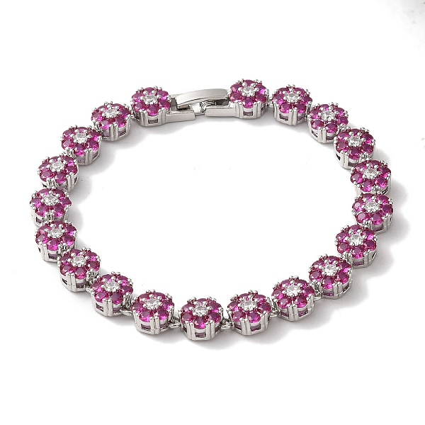 PandaHall Rack Plating Brass Pave Cubic Zirconia Flower Link Chain Bracelets for Women, Lead Free & Cadmium Free, Platinum, Camellia, 7-1/2..., Pink
PandaHall Rack Plating Brass Pave Cubic Zirconia Flower Link Chain Bracelets for Women, Lead Free & Cadmium Free, Platinum, Camellia, 7-1/2..., Pink