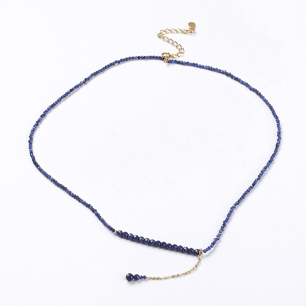 PandaHall Natural Lapis Lazuli Pendant Necklaces, with Brass Findings, Faceted, Rondelle, 15.9 inch~16.5 inch(40.5~42cm), Beads: 0.3mm and...
PandaHall Natural Lapis Lazuli Pendant Necklaces, with Brass Findings, Faceted, Rondelle, 15.9 inch~16.5 inch(40.5~42cm), Beads: 0.3mm and...