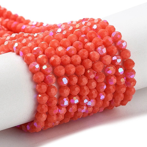 PandaHall Opaque Glass Beads Strands, Faceted, Round, Tomato, 3mm, Hole: 0.8mm, about 163~166pcs/strand, 50~51cm Glass Round Red
PandaHall Opaque Glass Beads Strands, Faceted, Round, Tomato, 3mm, Hole: 0.8mm, about 163~166pcs/strand, 50~51cm Glass Round Red