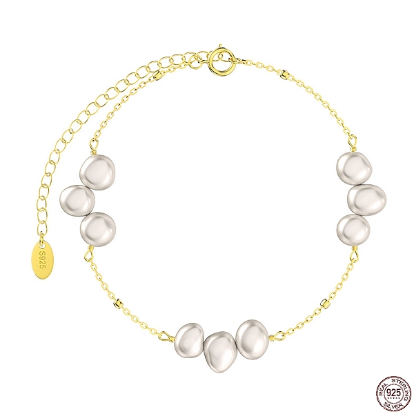 PandaHall 925 Sterling Silver Cable Chain Bracelets, Shell Pearl Link Bracelets for Women, Real 14K Gold Plated, 6-1/2 inch(16.5cm) Sterling...
PandaHall 925 Sterling Silver Cable Chain Bracelets, Shell Pearl Link Bracelets for Women, Real 14K Gold Plated, 6-1/2 inch(16.5cm) Sterling...