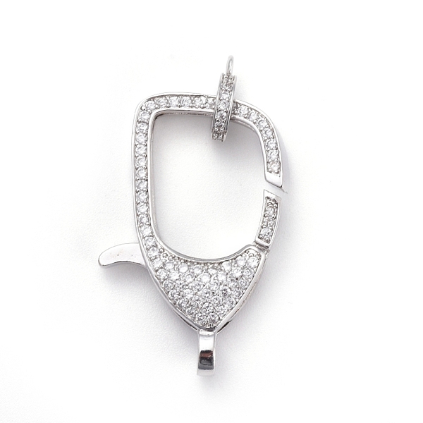 PandaHall Brass Micro Pave Cubic Zirconia Lobster Claw Clasps, with Bail Beads/Tube Bails, Clear, Platinum, Clasp: 31x20.5x6.5mm, Hole...
PandaHall Brass Micro Pave Cubic Zirconia Lobster Claw Clasps, with Bail Beads/Tube Bails, Clear, Platinum, Clasp: 31x20.5x6.5mm, Hole...