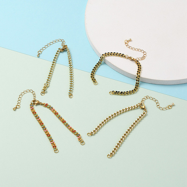 PandaHall Two Tone Handmade Brass Curb Chain Bracelet Makings, with Enamel and 304 Stainless Steel Lobster Claw Clasps, Mixed Color, 5-1/2..., Multicolor
PandaHall Two Tone Handmade Brass Curb Chain Bracelet Makings, with Enamel and 304 Stainless Steel Lobster Claw Clasps, Mixed Color, 5-1/2..., Multicolor