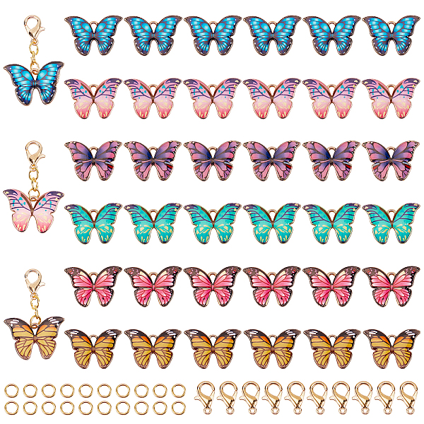 PandaHall SUNNYCLUE DIY Butterfly Pendant Making Kits, Including Enamel Alloy Pendants, Alloy Lobster Claw Clasps, Iron Jump Rings, Mixed..., Multicolor
PandaHall SUNNYCLUE DIY Butterfly Pendant Making Kits, Including Enamel Alloy Pendants, Alloy Lobster Claw Clasps, Iron Jump Rings, Mixed..., Multicolor