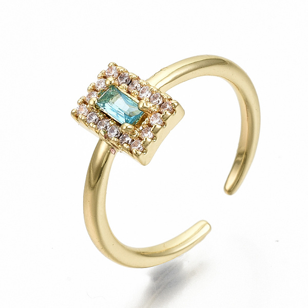 PandaHall Brass Micro Pave Cubic Zirconia Cuff Rings, Open Rings, Cadmium Free & Nickel Free & Lead Free, Rectangle, Real 16K Gold Plated..., Green
PandaHall Brass Micro Pave Cubic Zirconia Cuff Rings, Open Rings, Cadmium Free & Nickel Free & Lead Free, Rectangle, Real 16K Gold Plated..., Green
