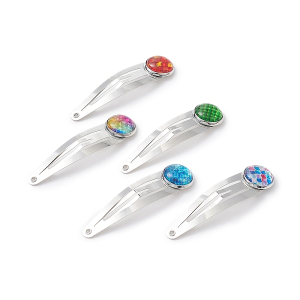 PandaHall Iron Snap Hair Clips, with Half Round/Dome with Fish Scale Pattern Glass Cabochons for Woman Girls, Platinum, Mixed Color..., Multicolor
PandaHall Iron Snap Hair Clips, with Half Round/Dome with Fish Scale Pattern Glass Cabochons for Woman Girls, Platinum, Mixed Color..., Multicolor