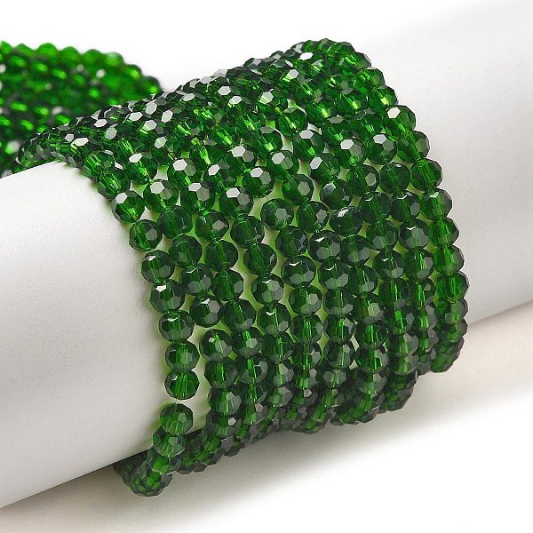 PandaHall Transparent Glass Beads Strands, Faceted(32 Facets), Round, Dark Green, 3~3.5mm, Hole: 0.6mm, about 163~166pcs/strand, 50~51cm...
PandaHall Transparent Glass Beads Strands, Faceted(32 Facets), Round, Dark Green, 3~3.5mm, Hole: 0.6mm, about 163~166pcs/strand, 50~51cm...