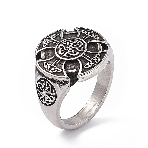 PandaHall Gothic Knot 304 Stainless Steel Finger Ring, Viking Cross Wide Band Rings for Men, Antique Silver & Stainless Steel Color, US Size...
PandaHall Gothic Knot 304 Stainless Steel Finger Ring, Viking Cross Wide Band Rings for Men, Antique Silver & Stainless Steel Color, US Size...