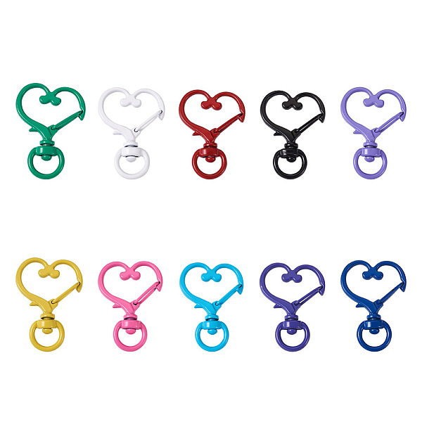 PandaHall Cheriswelry 20Pcs 10 Colors Zinc Alloy Baking Paint Swivel Clasps, Heart, Mixed Color, 33.5x24mm, 2pcs/color Alloy Multicolor
PandaHall Cheriswelry 20Pcs 10 Colors Zinc Alloy Baking Paint Swivel Clasps, Heart, Mixed Color, 33.5x24mm, 2pcs/color Alloy Multicolor