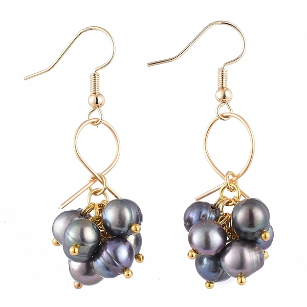 PandaHall Natural Cultured Freshwater Pearl Dangle Earrings, with Golden Plated Brass Earring Hooks, Copper Wire and Cardboard Boxes..., Blue
PandaHall Natural Cultured Freshwater Pearl Dangle Earrings, with Golden Plated Brass Earring Hooks, Copper Wire and Cardboard Boxes..., Blue