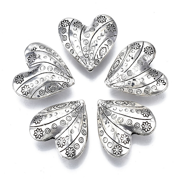 PandaHall Tibetan Style Alloy Beads, Cadmium Free & Nickel Free & Lead Free, Heart, Antique Silver, 30x30x14mm, Hole: 3mm Alloy Heart
PandaHall Tibetan Style Alloy Beads, Cadmium Free & Nickel Free & Lead Free, Heart, Antique Silver, 30x30x14mm, Hole: 3mm Alloy Heart