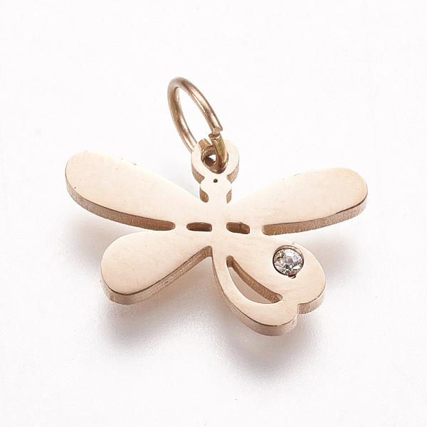 PandaHall 316 Surgical Stainless Steel Pendants, with Rhinestone, Dragonfly Charms, Rose Gold, 10x15x1.5mm, Hole: 3.5mm Stainless...
PandaHall 316 Surgical Stainless Steel Pendants, with Rhinestone, Dragonfly Charms, Rose Gold, 10x15x1.5mm, Hole: 3.5mm Stainless...