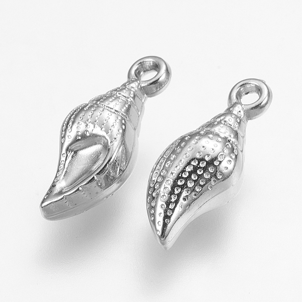 PandaHall CCB Plastic Pendants, Conch, Platinum, 16x6x6mm, Hole: 1mm Plastic Shell Shape
PandaHall CCB Plastic Pendants, Conch, Platinum, 16x6x6mm, Hole: 1mm Plastic Shell Shape