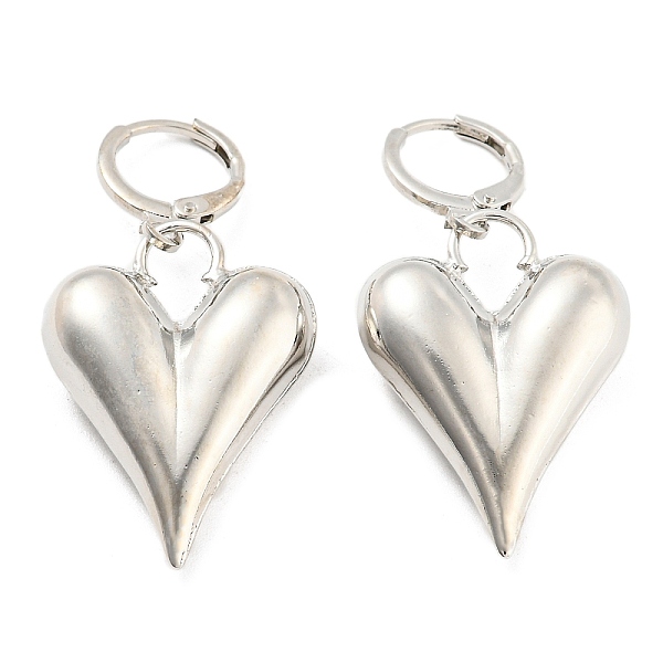 PandaHall Rack Plating Brass Heart Dangle Leverback Earrings, Long-Lasting Plated, Lead Free & Cadmium Free, Platinum, 41x20mm Brass Heart 
PandaHall Rack Plating Brass Heart Dangle Leverback Earrings, Long-Lasting Plated, Lead Free & Cadmium Free, Platinum, 41x20mm Brass Heart