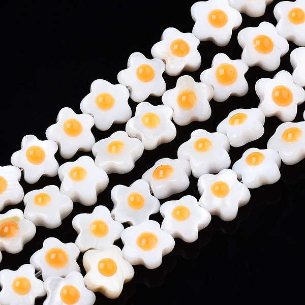 PandaHall Natural White Shell Beads Strands, Double Sides with Enamel, Flower, Orange, 6~7x6.5~7x4mm, Hole: 0.7mm, about 61~63pcs/strand...
PandaHall Natural White Shell Beads Strands, Double Sides with Enamel, Flower, Orange, 6~7x6.5~7x4mm, Hole: 0.7mm, about 61~63pcs/strand...