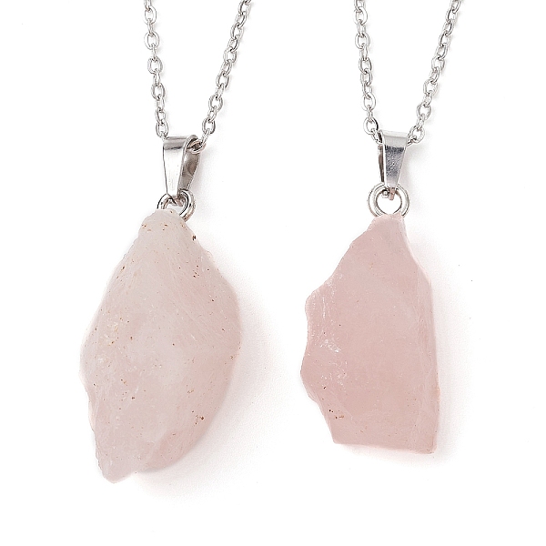 PandaHall Natural Rose Quartz Nugget Pendant Necklaces, with 304 Stainless Steel Cable Chains, 15.55~15.94 inch(39.5~40.5cm) Rose Quartz...
PandaHall Natural Rose Quartz Nugget Pendant Necklaces, with 304 Stainless Steel Cable Chains, 15.55~15.94 inch(39.5~40.5cm) Rose Quartz...