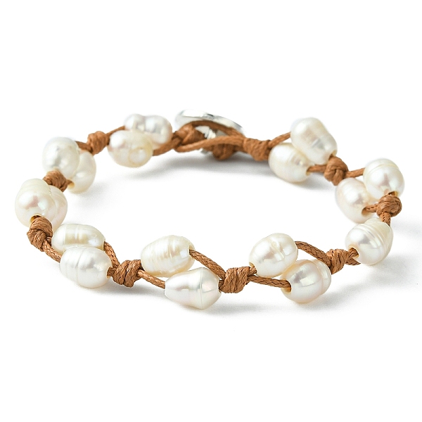 PandaHall Natural Pearl Braided Bead Bracelets with Waxed Polyester Cords, Sienna, 16-1/2 inch(42cm) Pearl Brown
PandaHall Natural Pearl Braided Bead Bracelets with Waxed Polyester Cords, Sienna, 16-1/2 inch(42cm) Pearl Brown