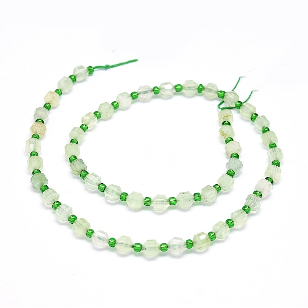 PandaHall Grade AA Natural Prehnite Beads Strands, with Seed Beads, Faceted, Bicone, Double Terminated Point Prism Beads, 5~7x6mm, Hole...
PandaHall Grade AA Natural Prehnite Beads Strands, with Seed Beads, Faceted, Bicone, Double Terminated Point Prism Beads, 5~7x6mm, Hole...