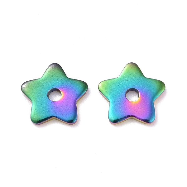 PandaHall Rainbow Color Ion Plating(IP) 304 Stainless Steel Beads, Star, 8x8x1mm, Hole: 1.5mm 304 Stainless Steel Star
PandaHall Rainbow Color Ion Plating(IP) 304 Stainless Steel Beads, Star, 8x8x1mm, Hole: 1.5mm 304 Stainless Steel Star