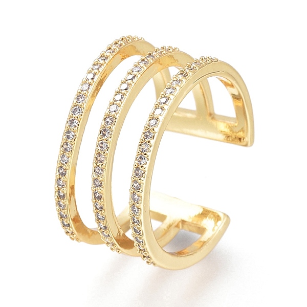 PandaHall Brass Micro Pave Clear Cubic Zirconia Cuff Rings, Open Rings, Wide Band Rings, Long-Lasting Plated, Golden, US Size 7(17.3mm)...
PandaHall Brass Micro Pave Clear Cubic Zirconia Cuff Rings, Open Rings, Wide Band Rings, Long-Lasting Plated, Golden, US Size 7(17.3mm)...